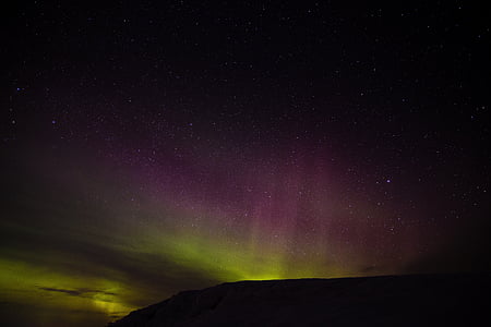 photo, northern, lights, nighttime, dark, night thumbnail