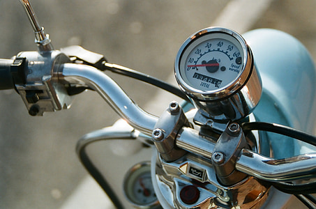 chrome motorcycle speedometer gauge thumbnail