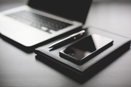 All Black Working Setup: Diary and iPhone thumbnail