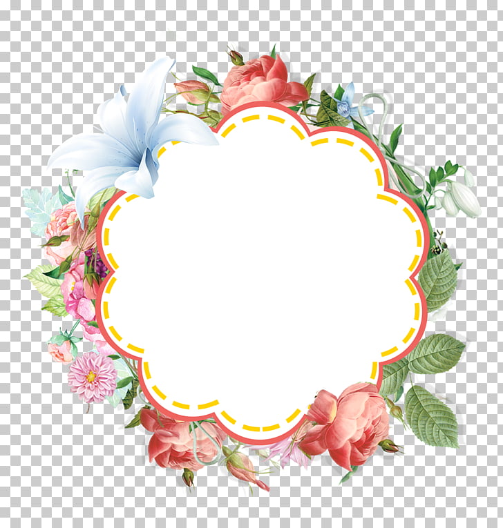 Watercolor painting , Hand painted watercolor border, red and green floral frame PNG clipart