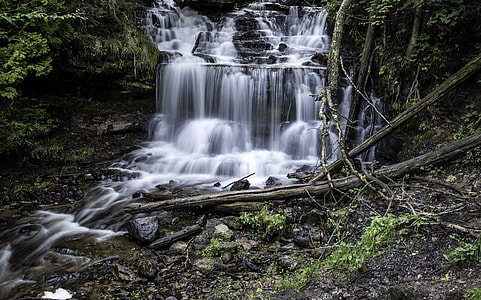 Silky Waterfalls at Wagner Falls in Michigan thumbnail