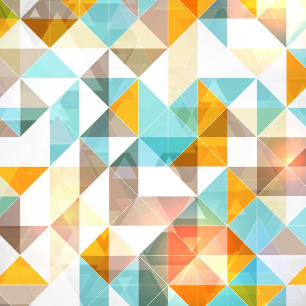Polygonal background with blue and orange triangles eps file