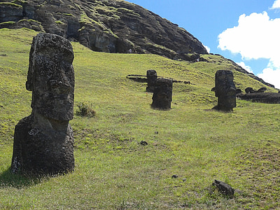 gray concrete heads monument at daytime thumbnail