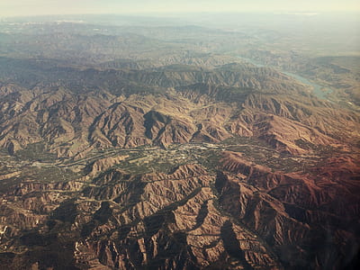 aerial shot of mountains thumbnail