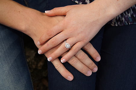 person wearing silver-colored ring thumbnail
