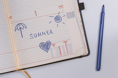 Diary with the words “Summer” thumbnail