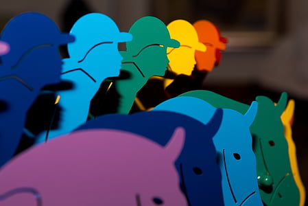 close up of people ride on horses decor thumbnail