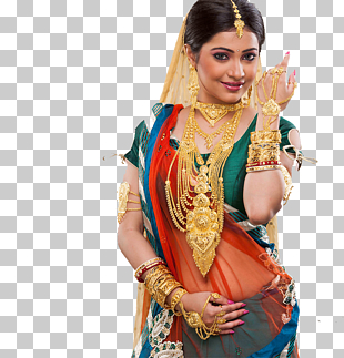Earring Jewellery Jewelry model Jewelry design, Jewellery Model, women's green and orange sari PNG clipart