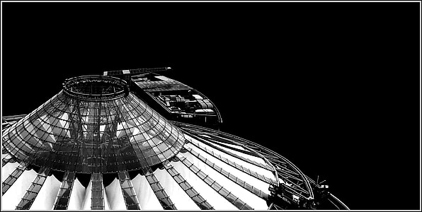 grayscale photograph of aerial view of building thumbnail