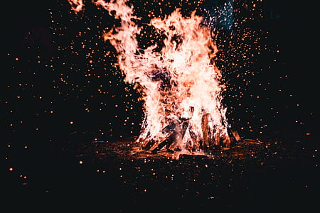 fire during nightime thumbnail