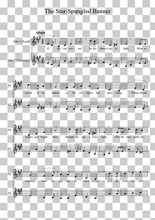 The Star Spangled Banner Song Sheet Music Lyrics Sheet Music Png