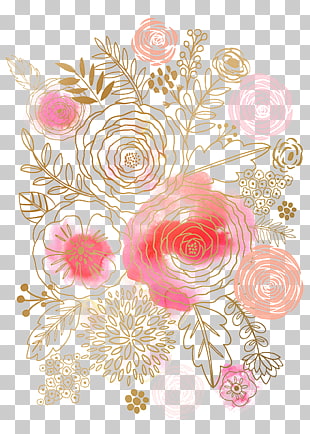 Flower Watercolor painting Floral design Pink, Watercolor flowers, multicolored floral illustration PNG clipart