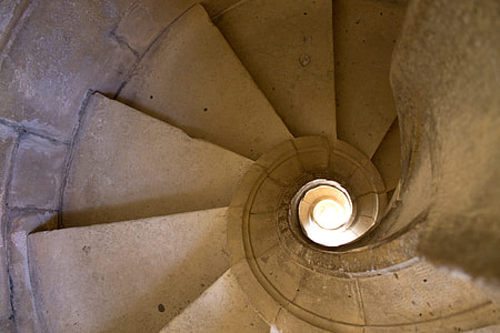 aerial view of spiral staircase thumbnail