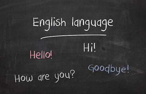 English language Hello! Hi! text thumbnail