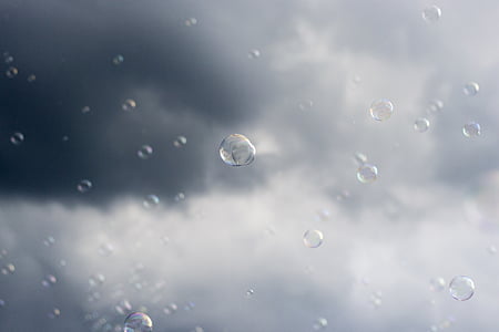 bubbles under white cloudy sky thumbnail