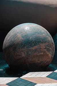 Blue and Brown Bowling Ball thumbnail