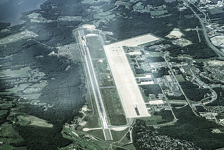 Aerial View of Pease Air National Guard Base near Portsmouth, New Hampshire thumbnail