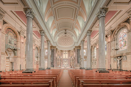 inside cathedral in lit room thumbnail