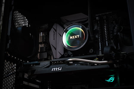black and green NZXT MSi computer motherboard thumbnail