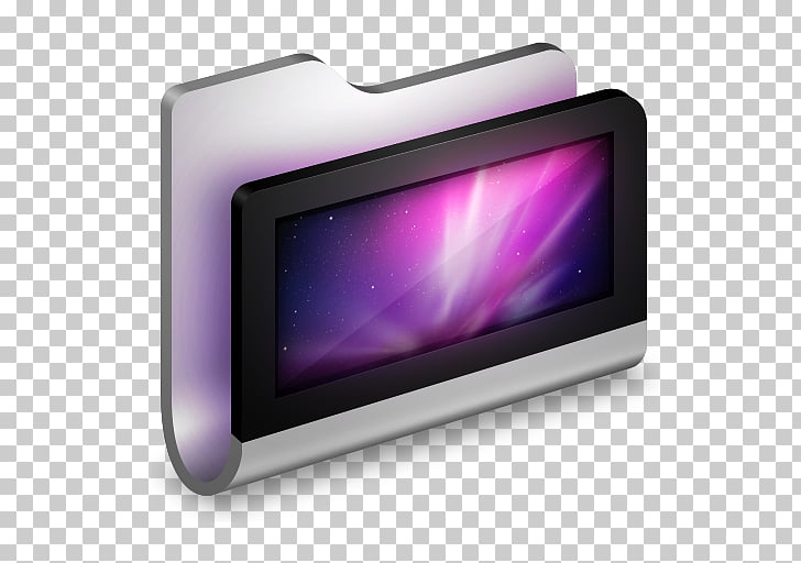 Purple display device multimedia, Desktop Metal Folder, black and gray steel organizer PNG clipart
