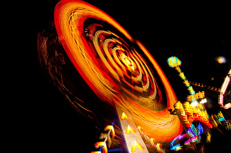 night, neon, illuminated, fariground thumbnail