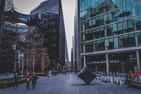 city, street, buildings, trees thumbnail