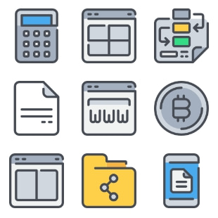simple line mix svg vector icon sets