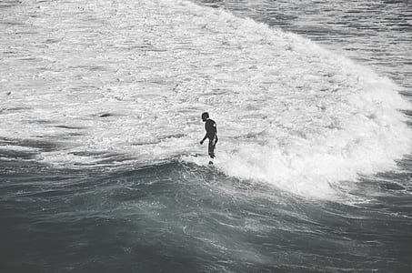 person standing on ocean wave thumbnail