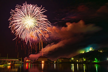 Fireworks display in Hirado, Japan thumbnail