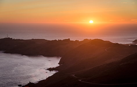 sunset over the horizon thumbnail
