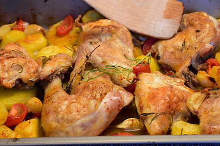 cooked chicken meats with vegetables thumbnail