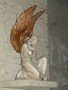 statue, figure, sculpture, angel, church, faith thumbnail