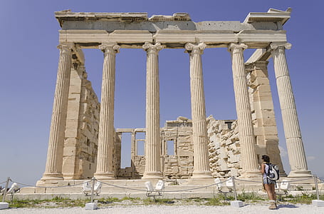woman standing on wreck column tower thumbnail