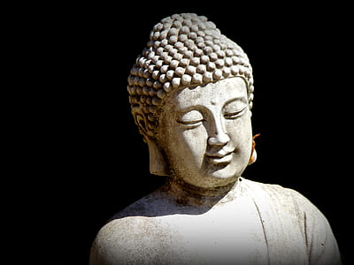 white concrete Buddha statue thumbnail