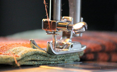 gray stainless steel sewing machine thumbnail
