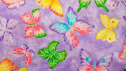 purple and multicolored butterfly printed textile thumbnail