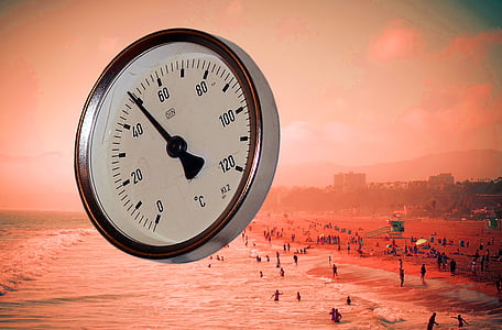 white analog gauge pointing 50 line thumbnail