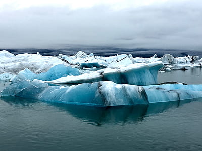 ice on sea under gray sky thumbnail