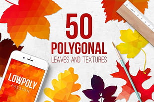 Polygonal Leaves Textures Freebie eps file
