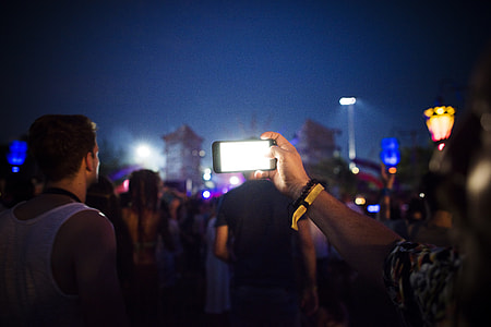 group of people standing on the concert during nighttime thumbnail