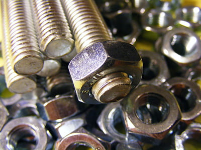 brass-colored bolt and nuts lot thumbnail