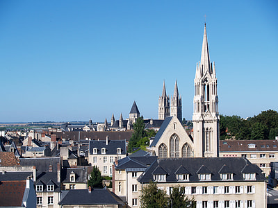 Downtown Caen and the Abbey of St. Étienne in France thumbnail