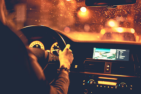 Woman Driving at Night thumbnail