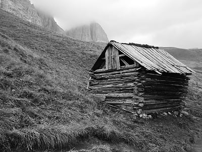 grayscale photo of house thumbnail