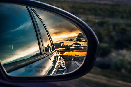 side-view mirror with black frame thumbnail