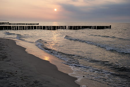 sunset on seashore thumbnail