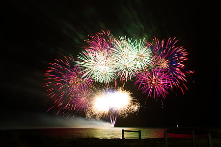 fireworks taken during night time thumbnail