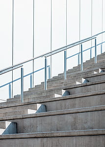 stainless steel handrail and gray staircase thumbnail