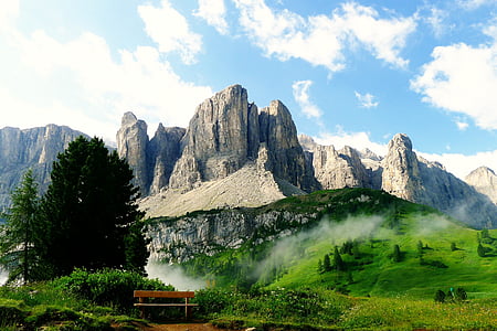 mountain near rock formation during daytime thumbnail