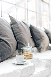 Morning coffee with a jar of brown sugar thumbnail